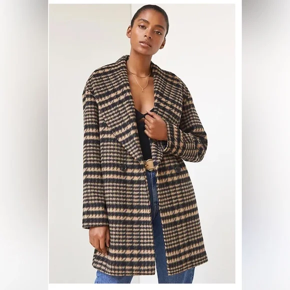 Anthropologie Avec Les Filles Houndstooth Coat - Picture 3 of 16
